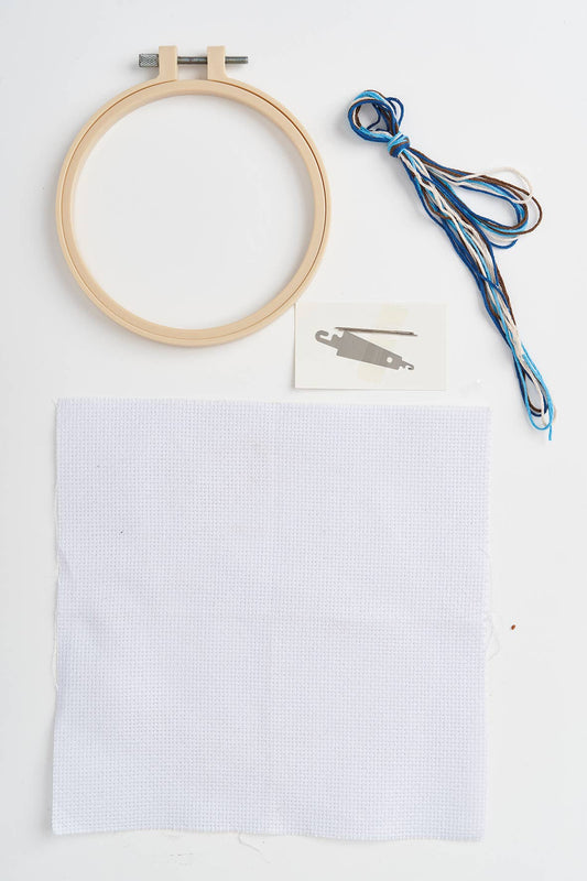 Simply Make Cross Stitch Kit - Blue Bird - homesewn