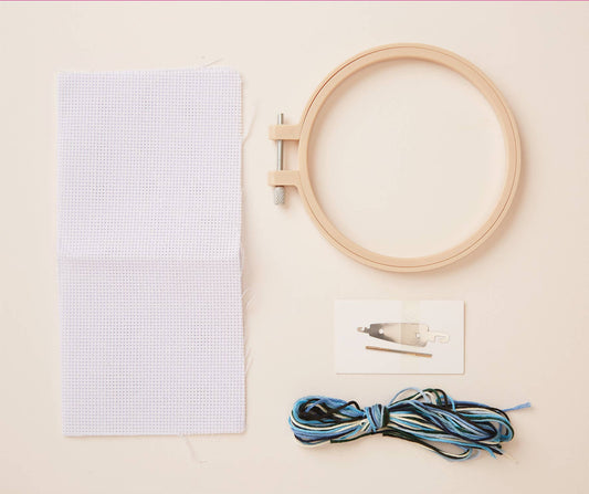 Simply Make Cross Stitch Kit - Whale - homesewn