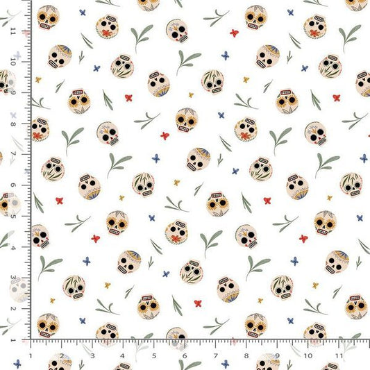 Skulls - White - homesewn