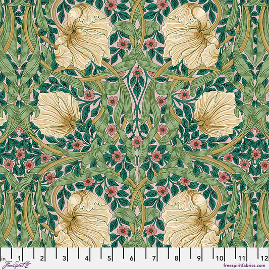 Small Pimpernel - Citrus - William Morris Lodden QUILTING COTTON/POPLIN - homesewn