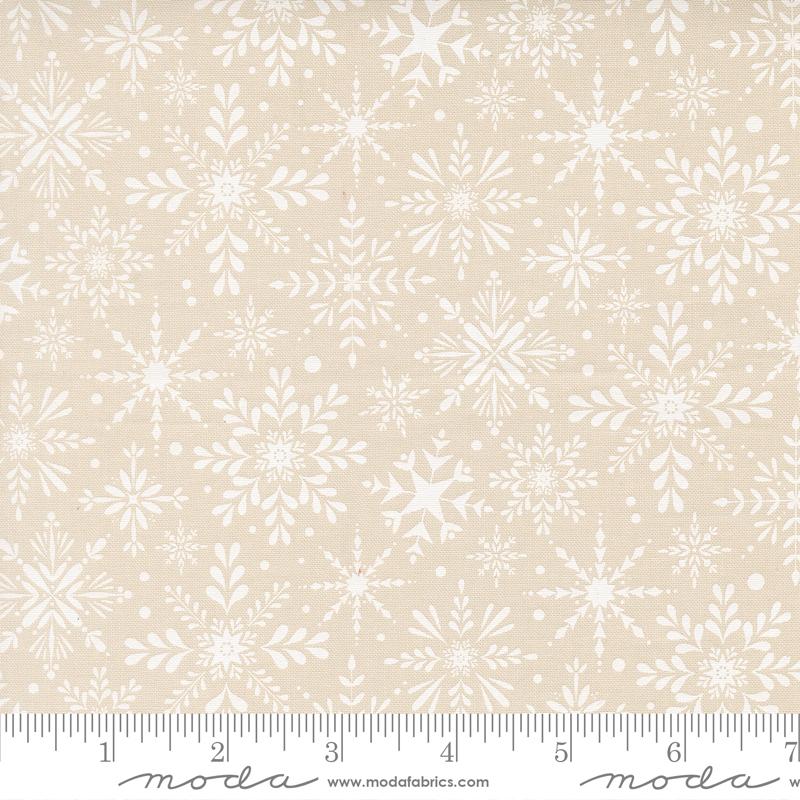 Snowflake Bilzzard - Sugar - Gingerbread Lane QUILTING COTTON/POPLIN - homesewn
