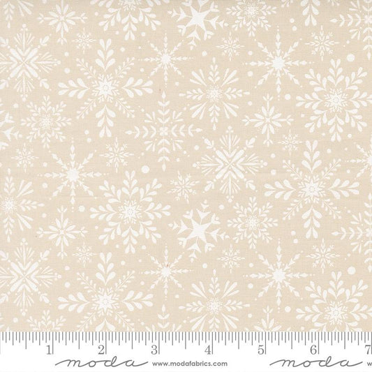 Snowflake Bilzzard - Sugar - Gingerbread Lane QUILTING COTTON/POPLIN - homesewn