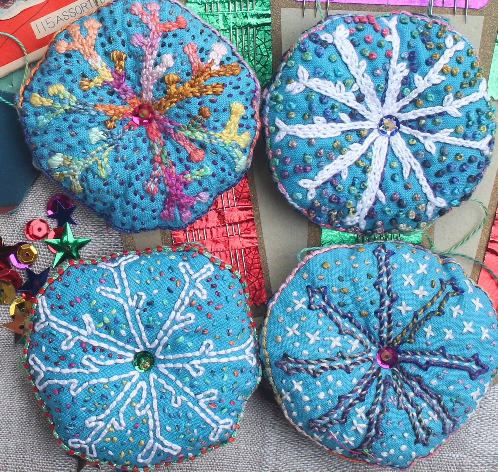 Snowflakes Ornaments Sampler - homesewn