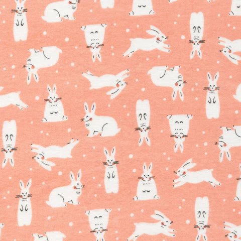 Snowhares ORGANIC FLANNEL - Pink - homesewn