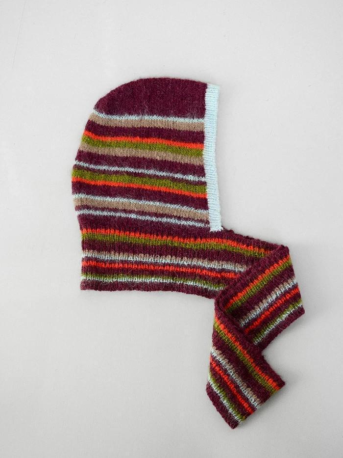 Snuggle Hood (Monochrome & Stripe Versions) Knitting Pattern - Sandnes Garn - homesewn