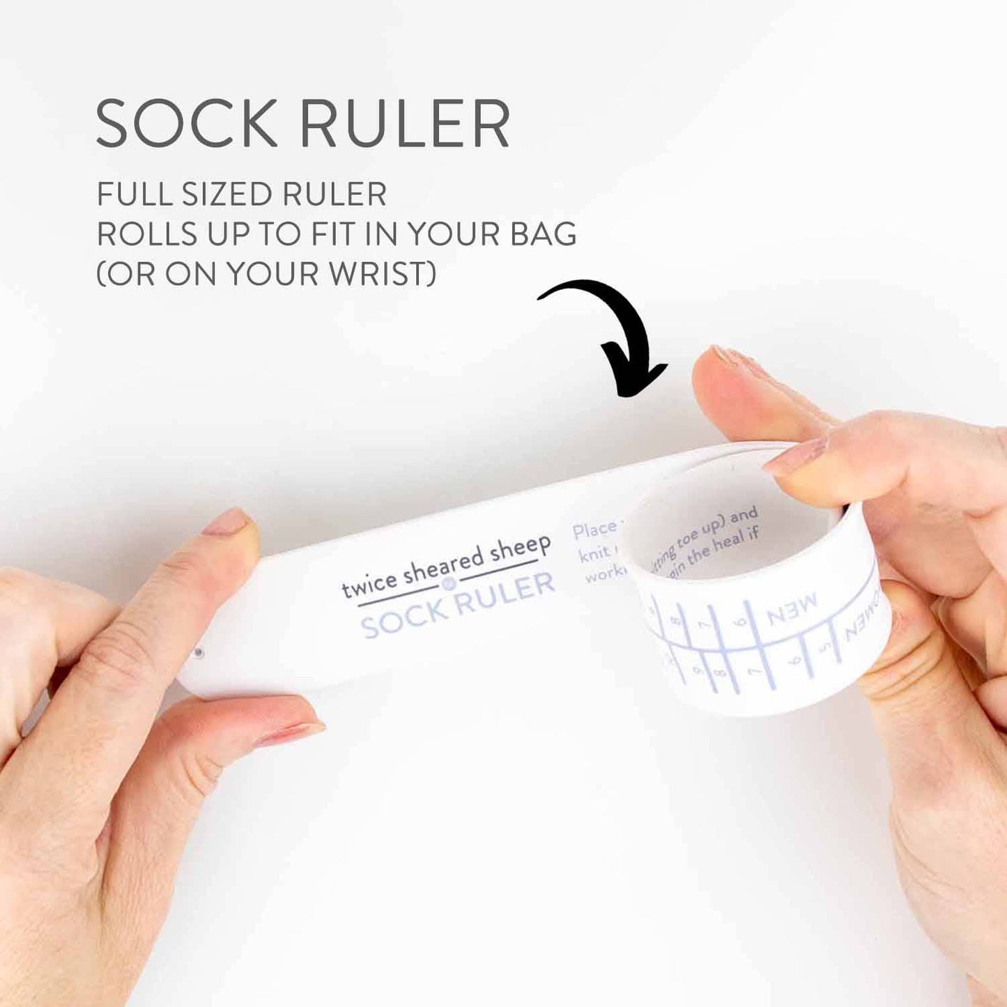 Sock Ruler - Sock Sizing Bracelet Ruler - homesewn