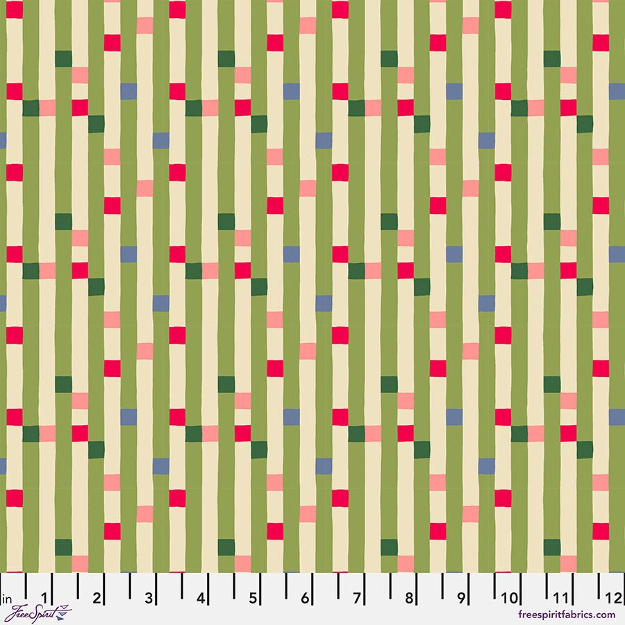 Soho Square - Lime - The City of Dreams - QUILTING COTTON/POPLIN - homesewn