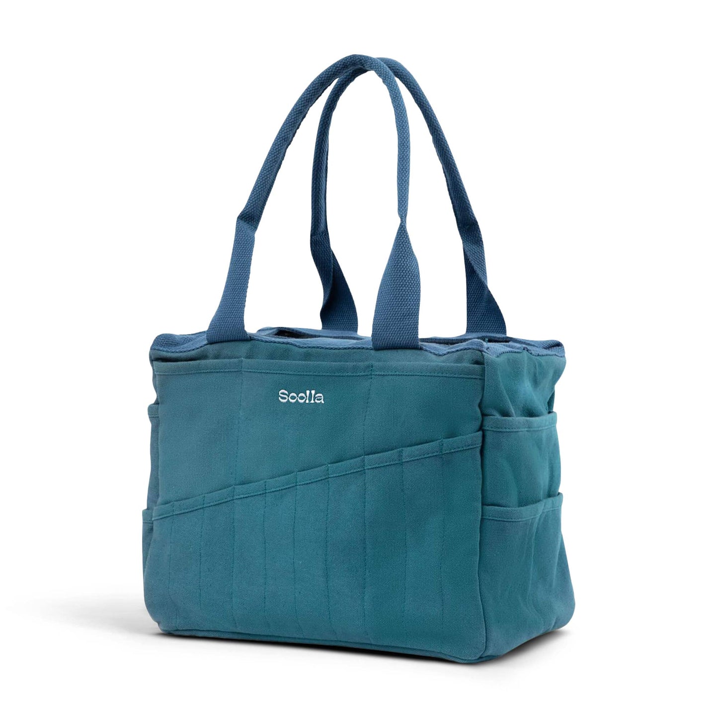 Soolla Studio Artist Bag, Aquamarine, Knitting Tote - homesewn