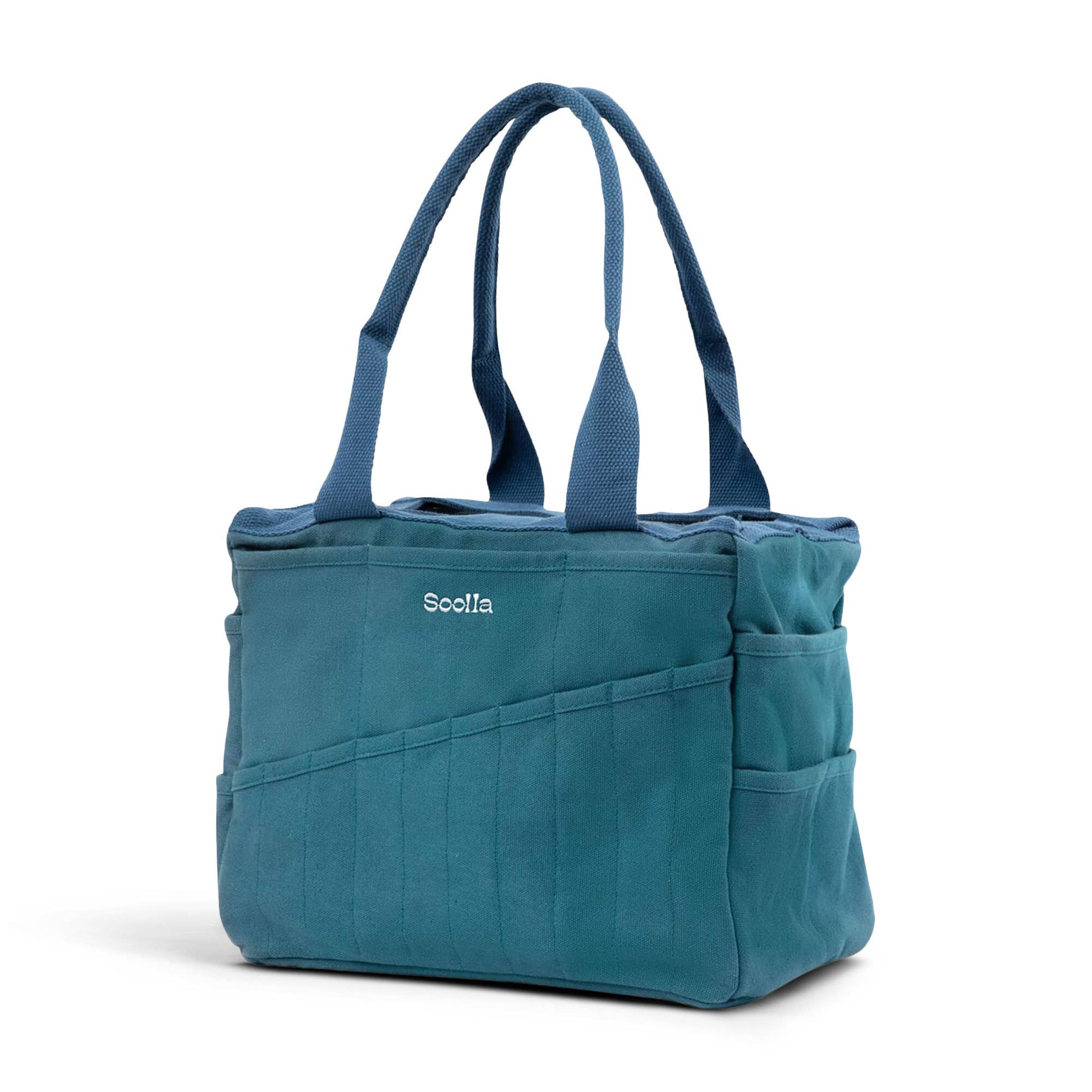 Soolla Studio Artist Bag, Aquamarine, Knitting Tote - homesewn