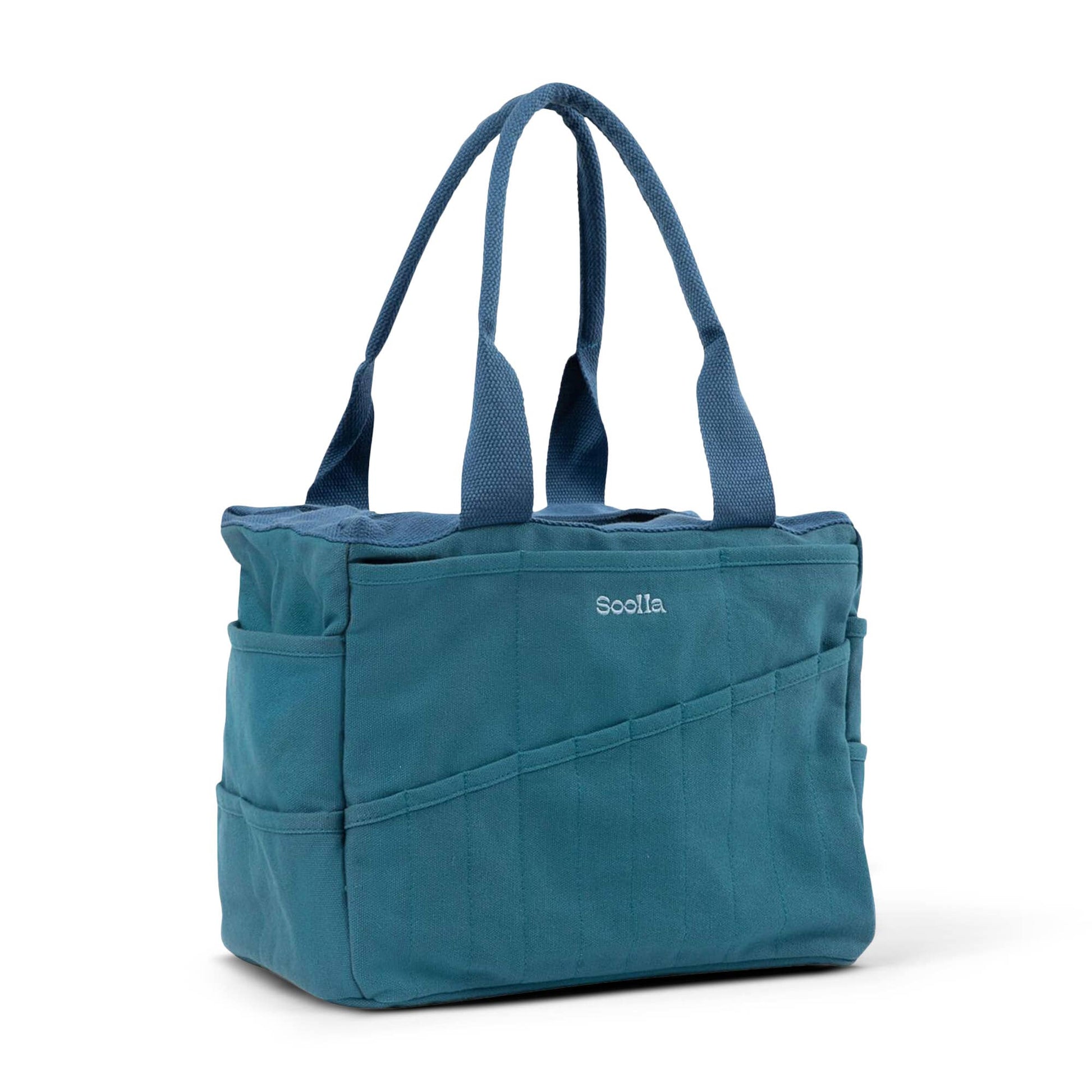 Soolla Studio Artist Bag, Aquamarine, Knitting Tote - homesewn