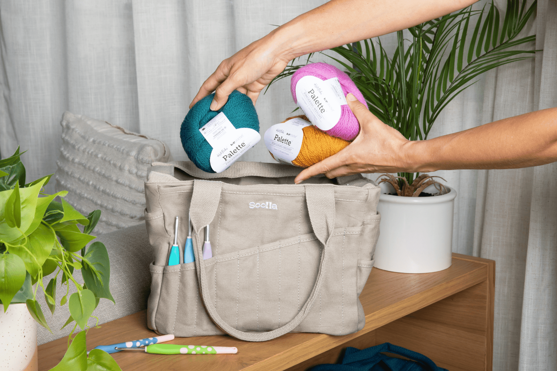 Soolla Studio Artist Bag, Blueberry Bliss, Pottery Tool Bag - homesewn