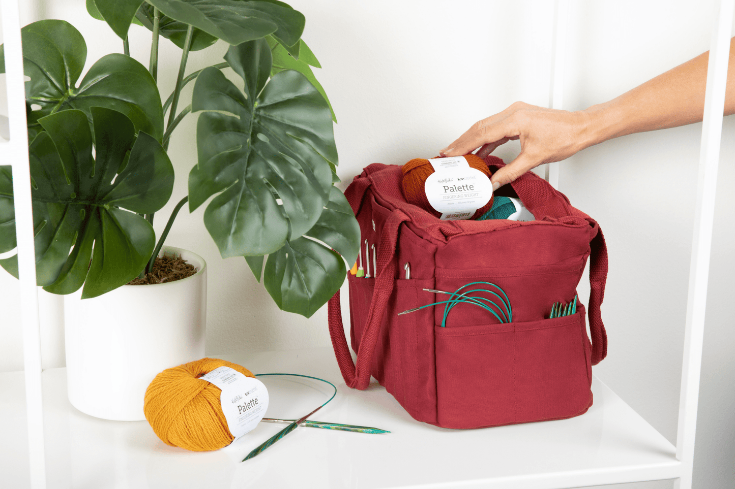 Soolla Studio Artist Bag, Sangria, Knitting Crochet Yarn Bag - homesewn