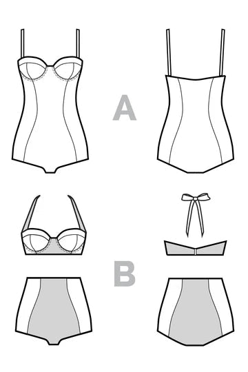 Sophie Swimsuit Pattern - PDF PATTERN - homesewn