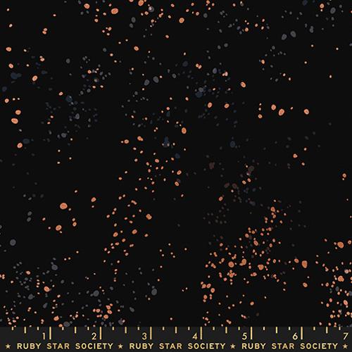 Speckled - Metallic Black - CANVAS fabric - homesewn