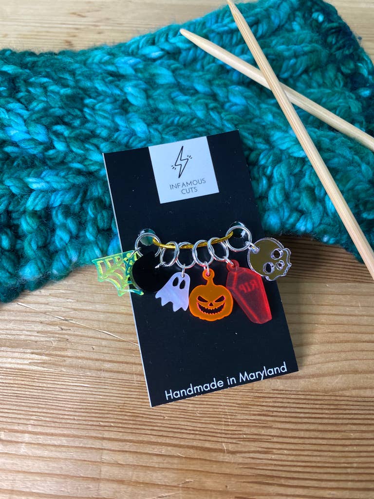 Spooky Halloween Knitting Stitch Markers - homesewn