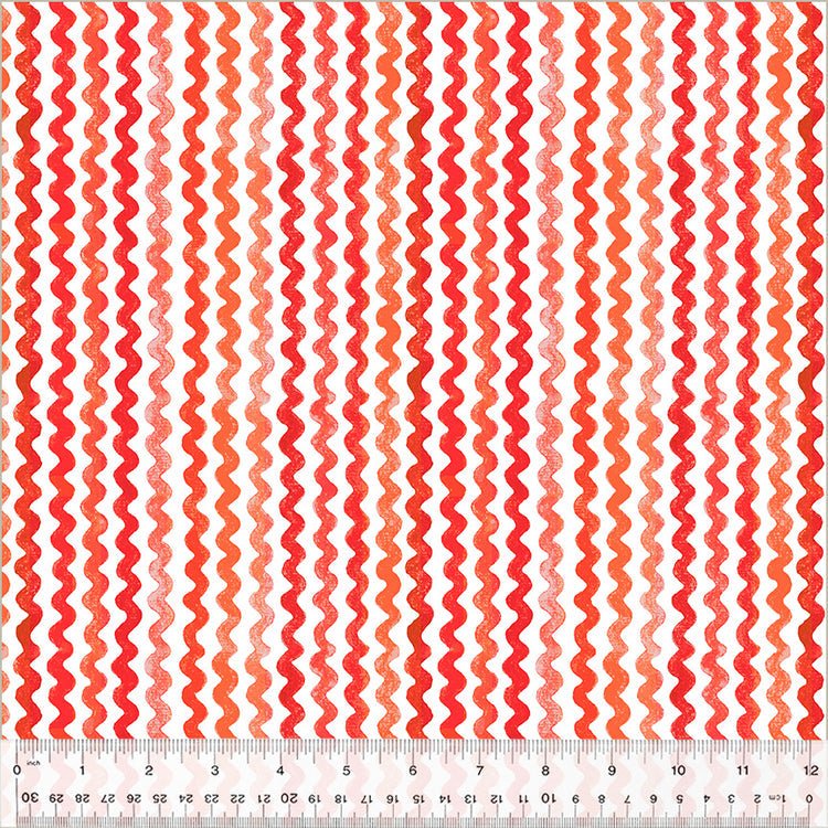 Spring Dreams - Ric Rac - Poppy Red Quilting Cotton Fabric - homesewn
