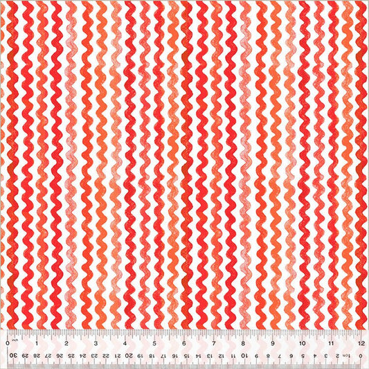 Spring Dreams - Ric Rac - Poppy Red Quilting Cotton Fabric - homesewn