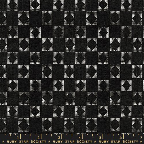 Star - Warp Weft Ooh Lucky Soft Black - homesewn