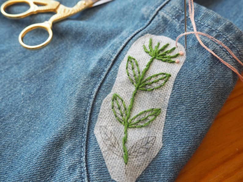 Stick and Stitch Embroidery Patches Boho Designs - homesewn