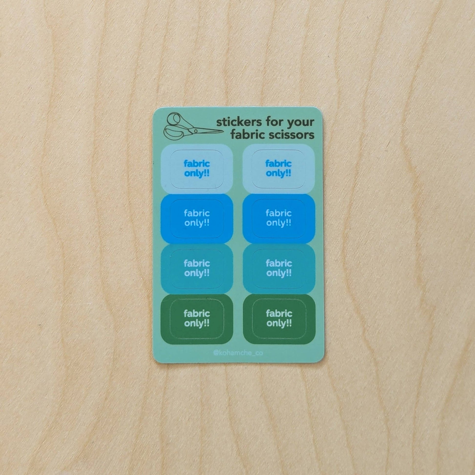 Stickers to Protect Your Fabric Scissors / Shears - homesewn