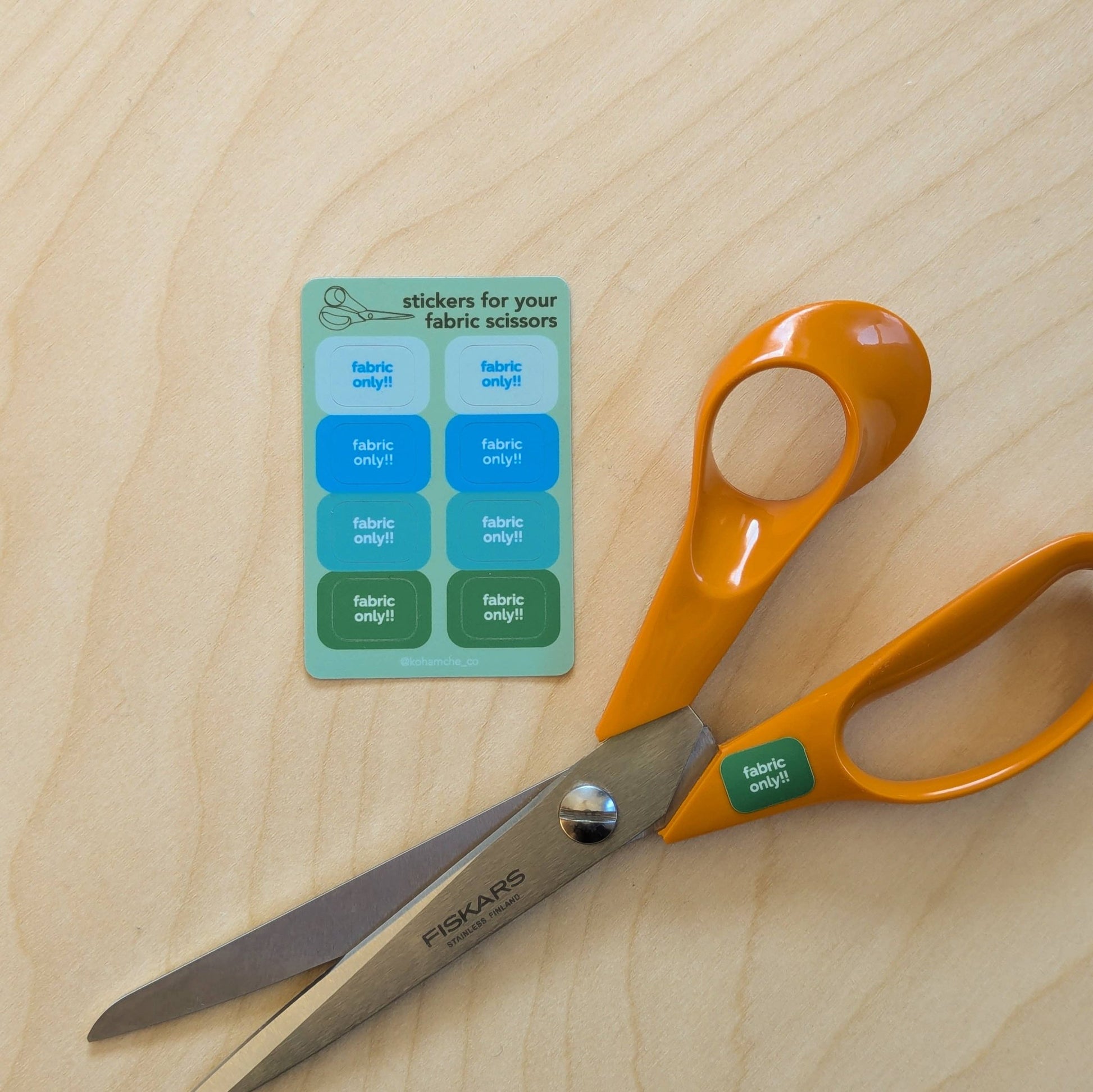 Stickers to Protect Your Fabric Scissors / Shears - homesewn