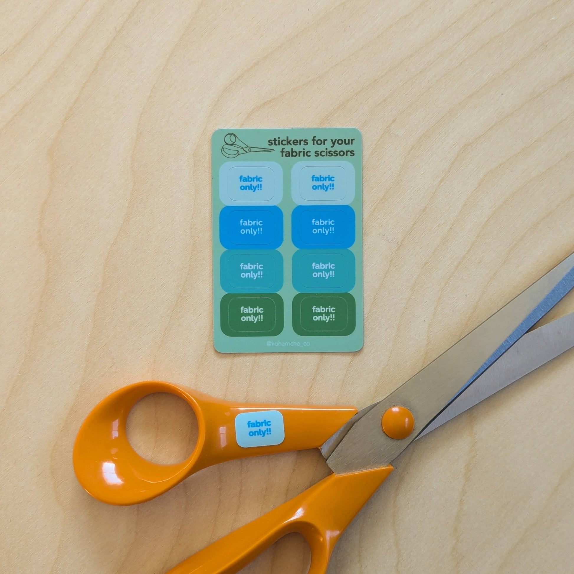 Stickers to Protect Your Fabric Scissors / Shears - homesewn