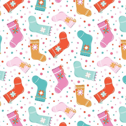 Stitched with Glee - White - Jolly Tidings - homesewn