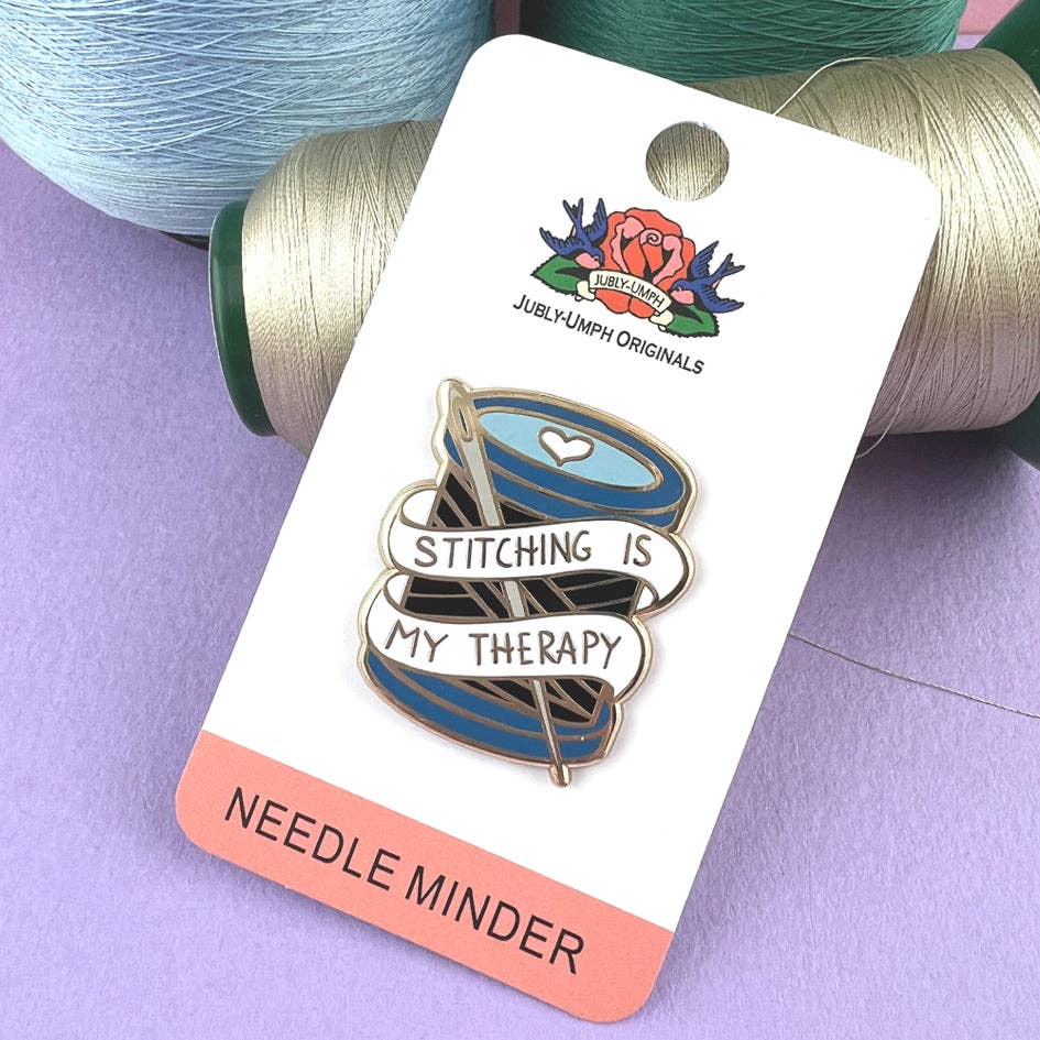 Stitching Is My Therapy Needle Minder - homesewn