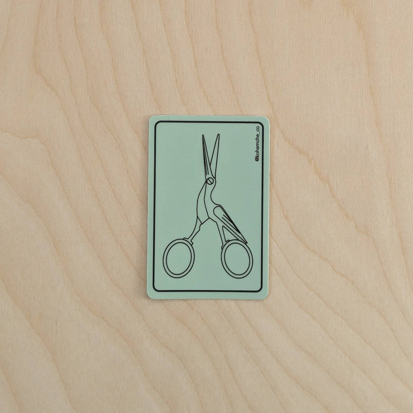 Stork Scissors - Stickers for Fiber Artists - homesewn