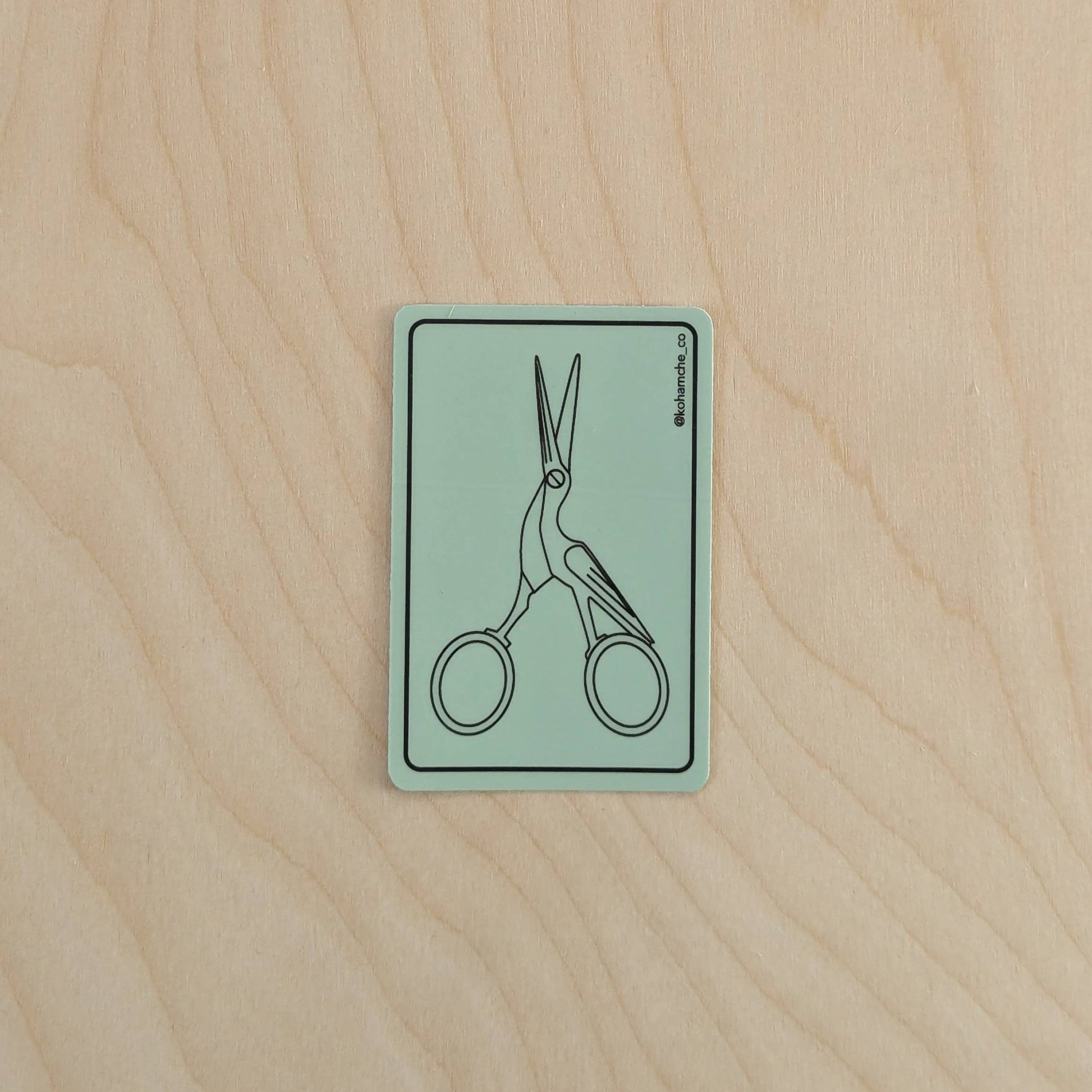 Stork Scissors - Stickers for Fiber Artists - homesewn