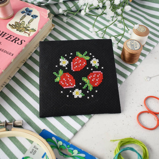 Strawberry Patch Mini Cross Stitch Kit - homesewn
