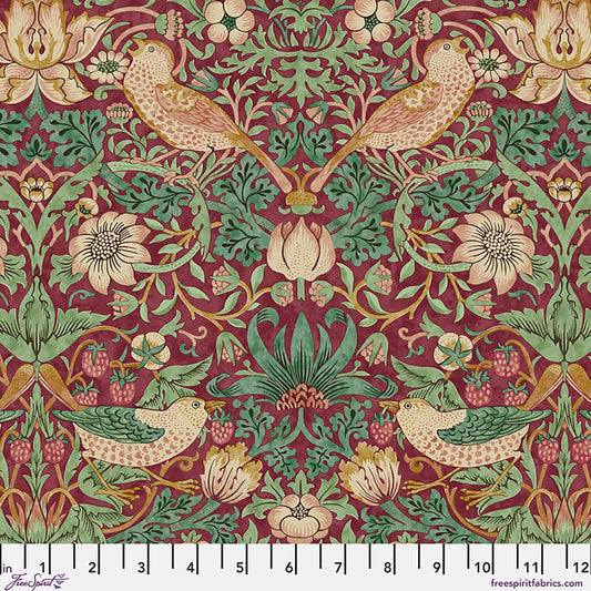 Strawberry Thief - Dawn Rose - William Morris Lodden QUILTING COTTON/POPLIN - homesewn