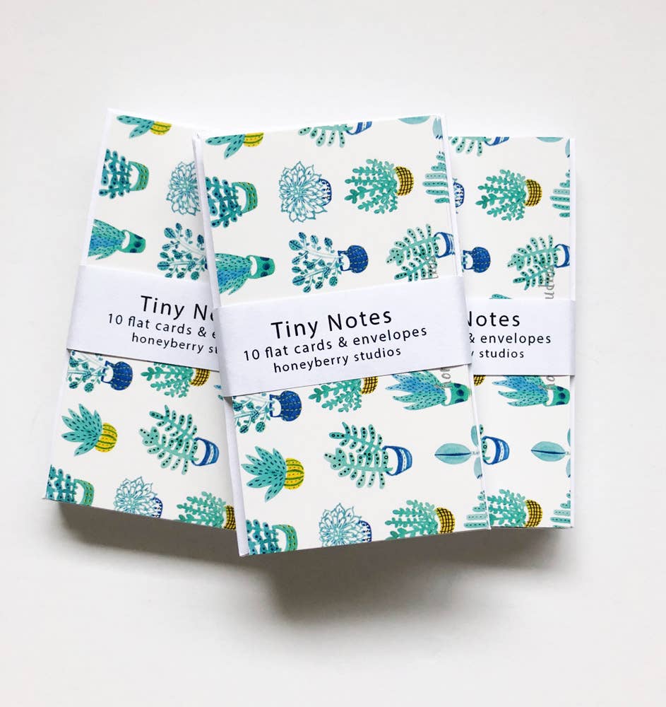 Succulent Tiny Notes - homesewn