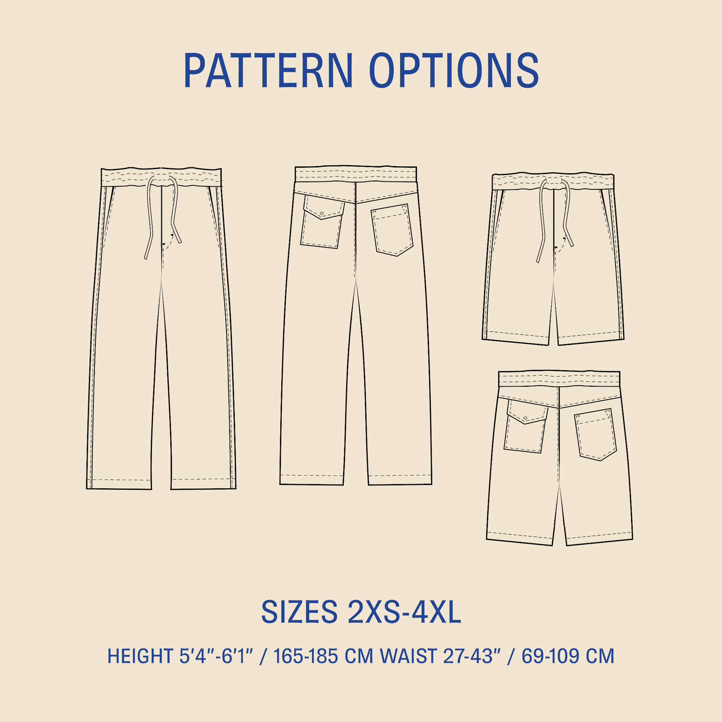 Summer pants sewing pattern PDF DOWNLOAD - homesewn