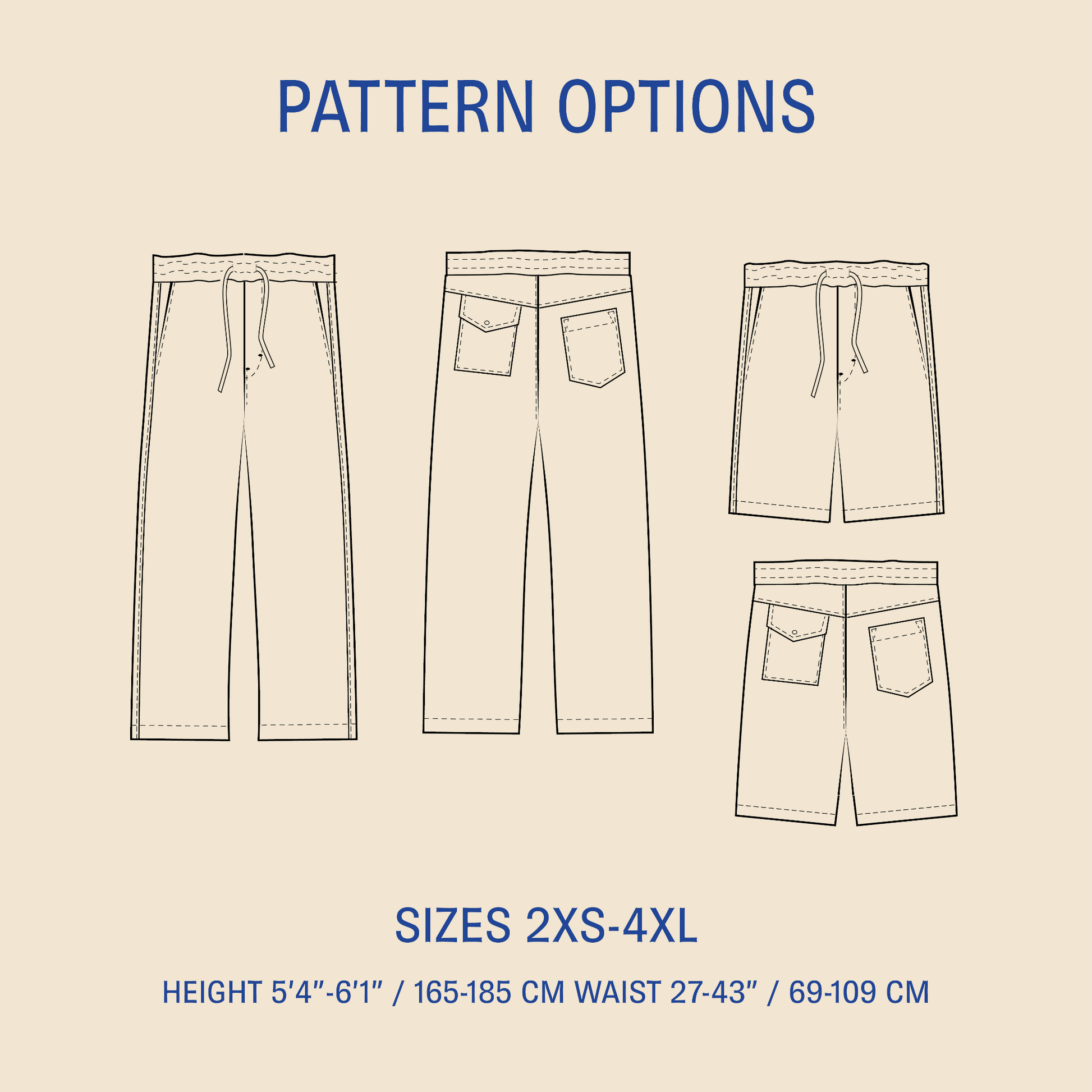 Summer pants sewing pattern PDF DOWNLOAD - homesewn