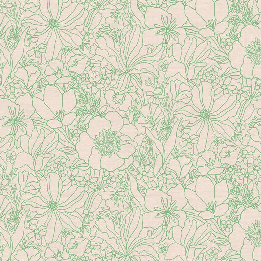 Sunday Morning - Green - Cottage Bloomsm - homesewn