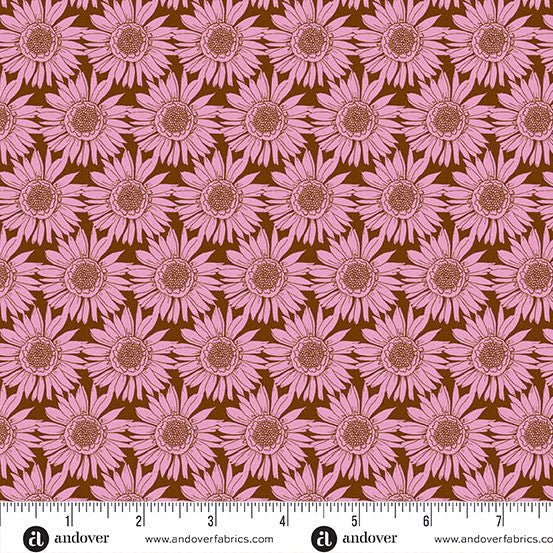 Sunlit Bloom Pink - Flourish - QUILTING COTTON/POPLIN - homesewn