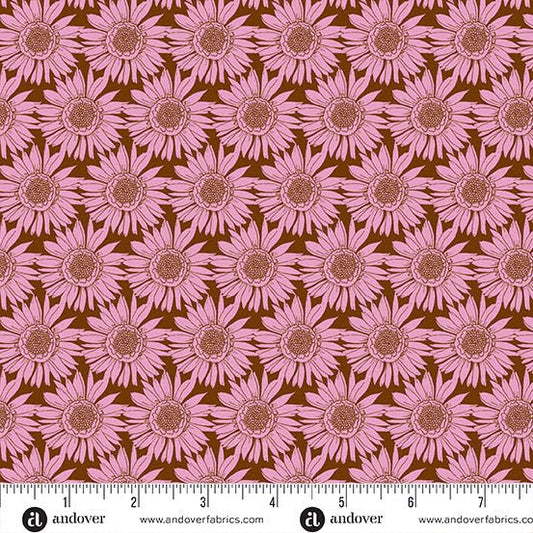 Sunlit Bloom Pink - Flourish - QUILTING COTTON/POPLIN - homesewn