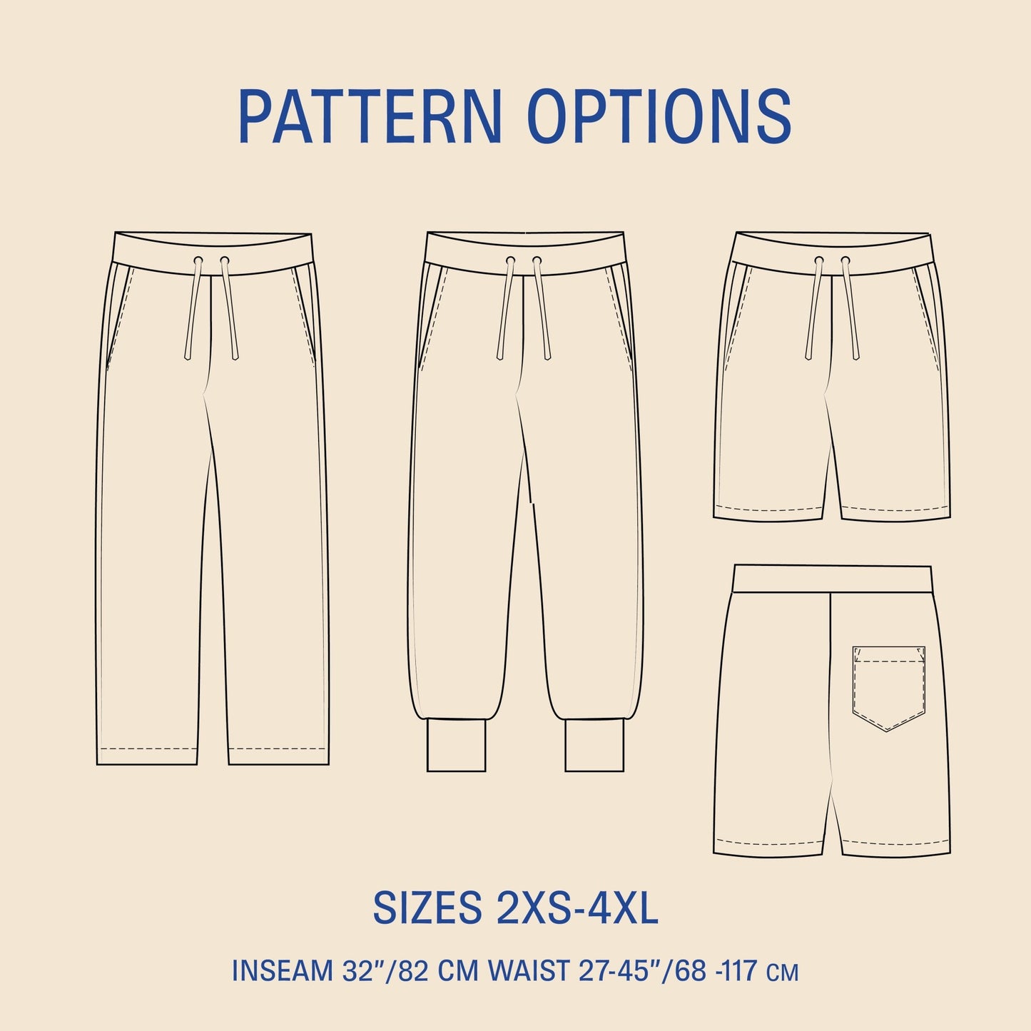 Sweatpants sewing pattern PDF DOWNLOAD - homesewn