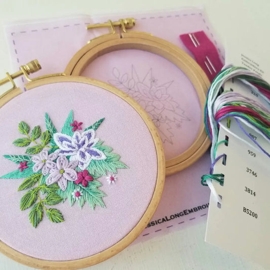 Tender Petals Embroidery Craft Kit - homesewn