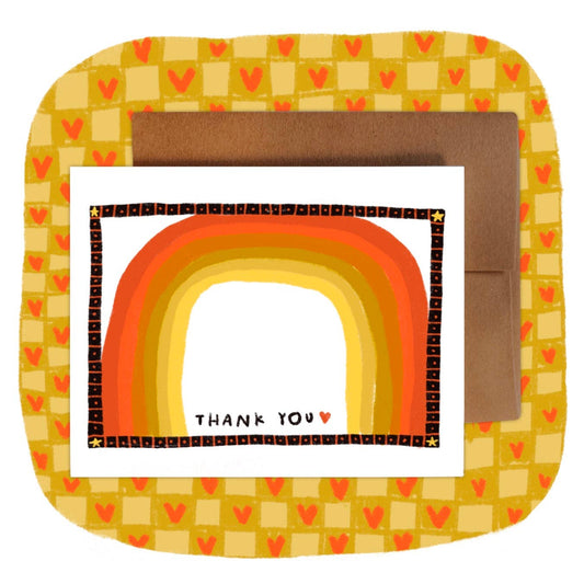 THANK YOU RAINBOW Greeting Card - homesewn