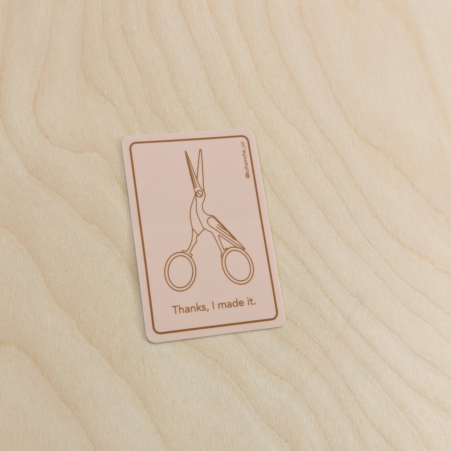 Thanks, I made it - Stickers for Fiber Artists - homesewn