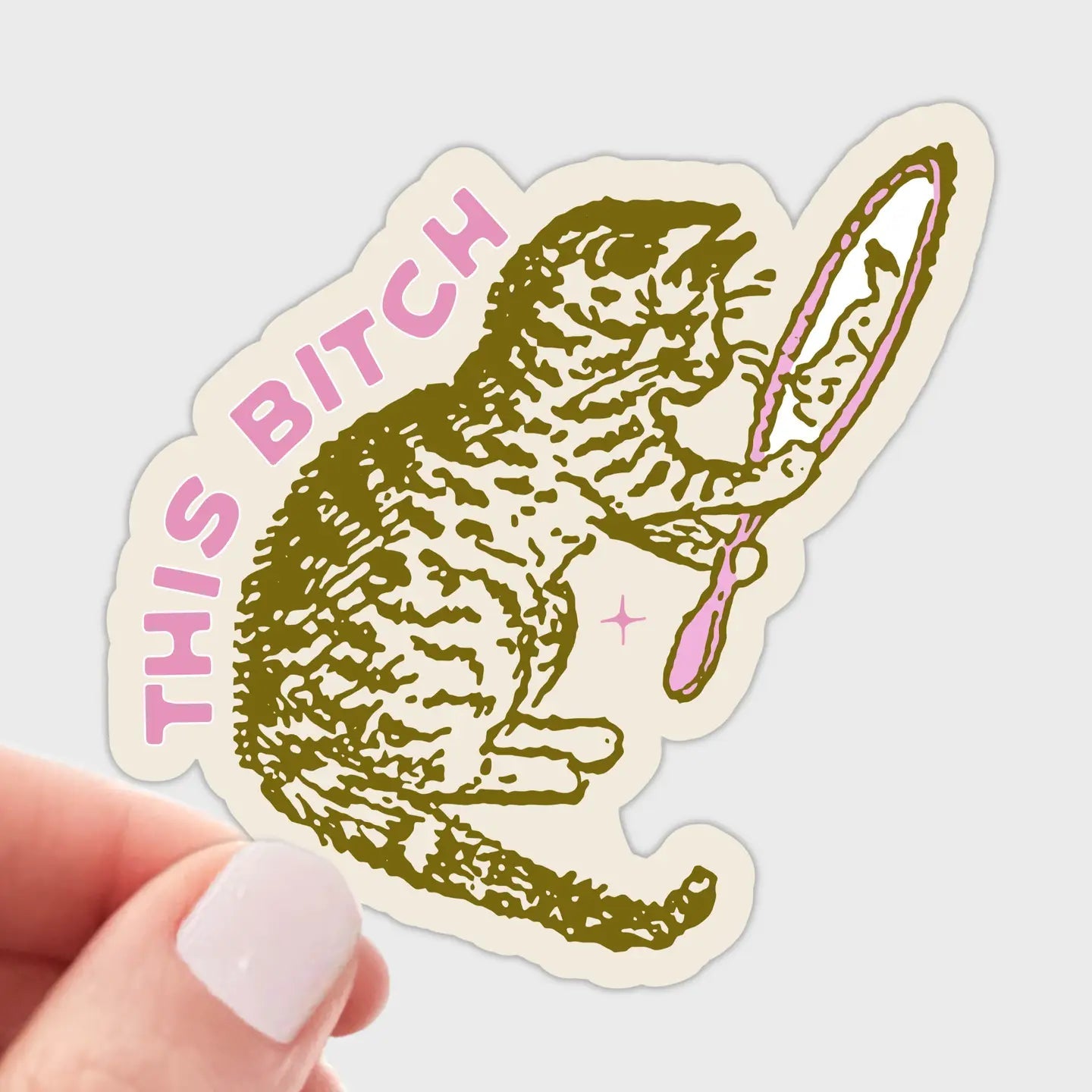 This Bitch Waterproof Sticker - homesewn