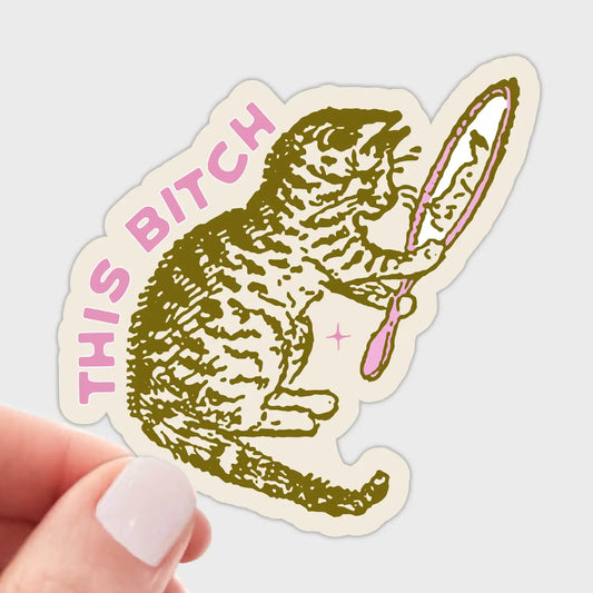 This Bitch Waterproof Sticker - homesewn