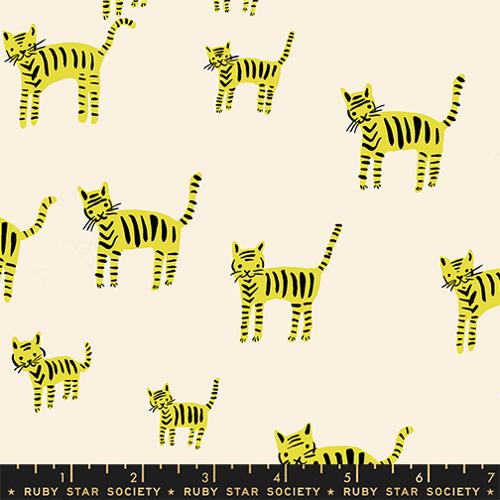 Tiger Stripes - Citron - Catnap QUILTING COTTON/POPLIN - homesewn
