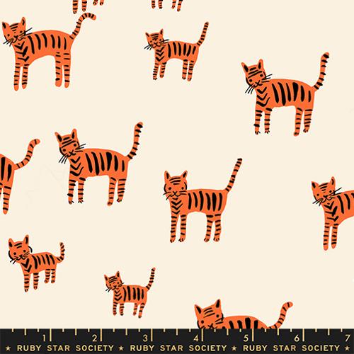 Tiger Stripes - Orange - Catnap QUILTING COTTON/POPLIN - homesewn