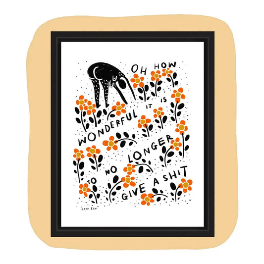 TO NOT GIVE A SHIT Art Print - homesewn