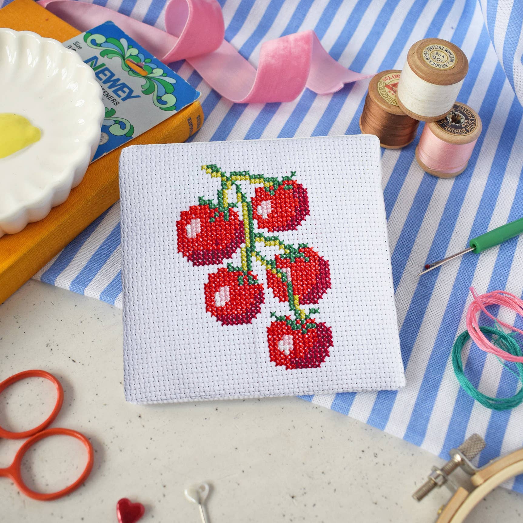 Tomatoes Mini Cross Stitch Kit - homesewn