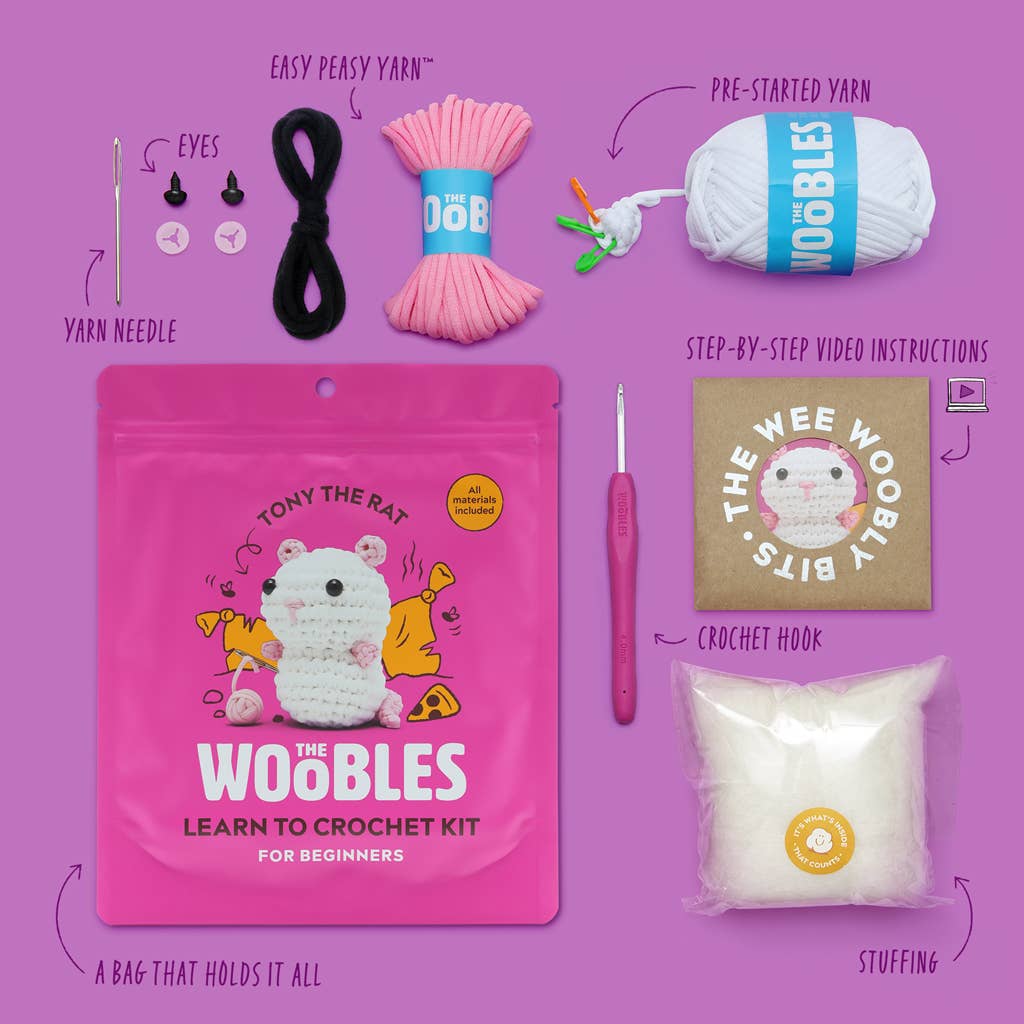 Tony the Rat Crochet Kit - homesewn