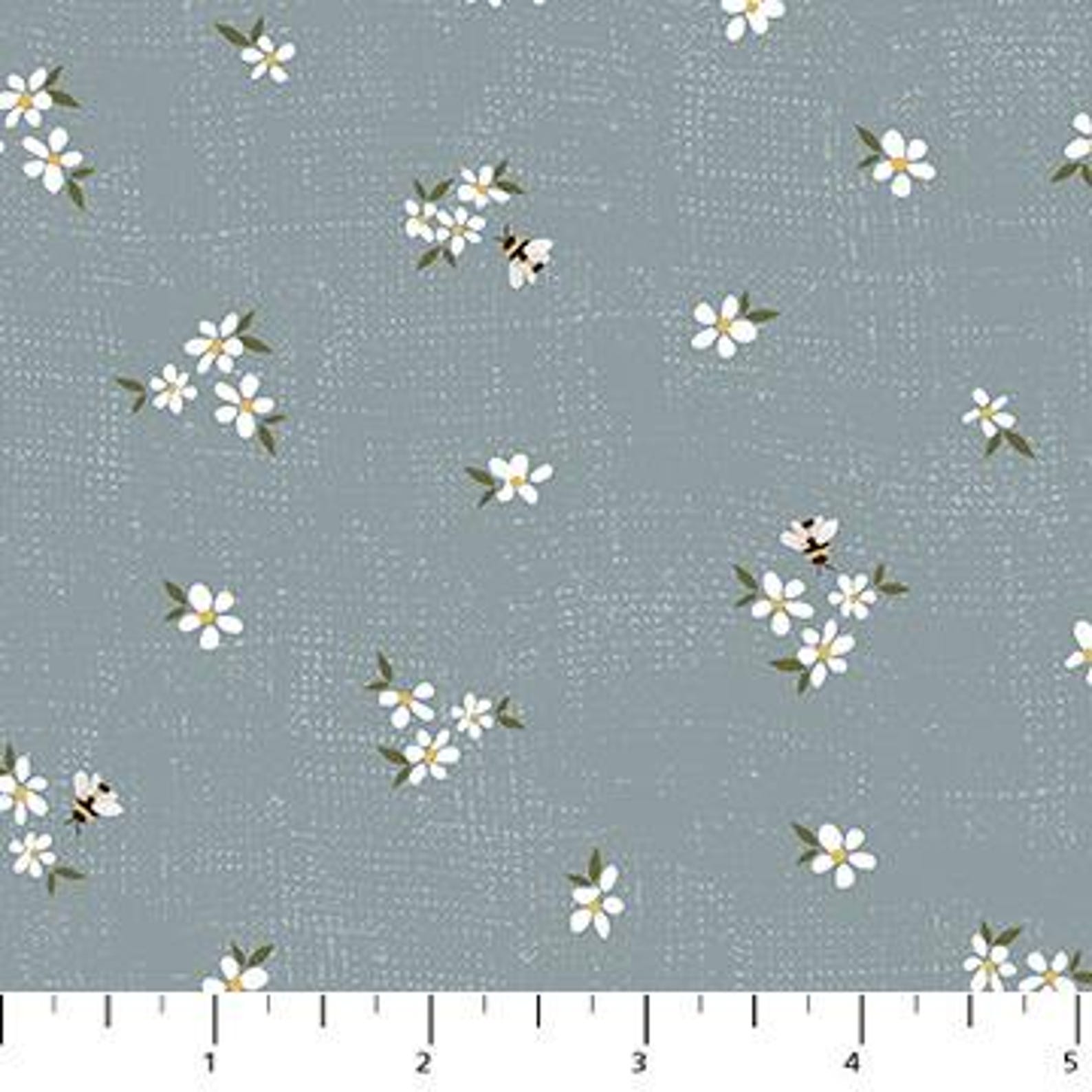 Tossed Daisy - Blue - Humblebee - homesewn